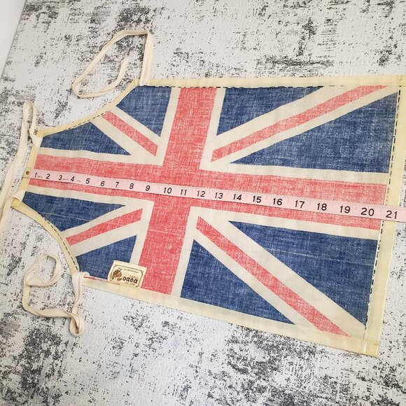 Dodo Original Vintage Made in England Union Jack Flag Cotton PVC Waxed Apron - Picture 5 of 11